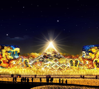 奇跡の絶景！国内最大級！圧倒的キラメキ「なばなの里イルミネーション」と絵画の世界の大温室「ベゴニアガーデン」と日本最古の神社・椿大神社