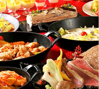 【ハピ旅Xmas】花と湖に囲まれたイングリッシュガーデンのイルミネーションとびわ湖大津プリンスホテルXmasランチブッフェ【B】